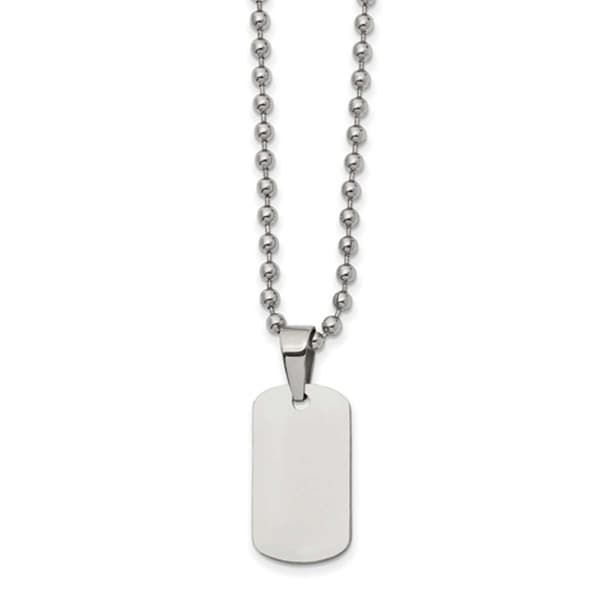 Mens Gentlemen's Classics&#8482; Steel Reversible Dog Tag Necklace