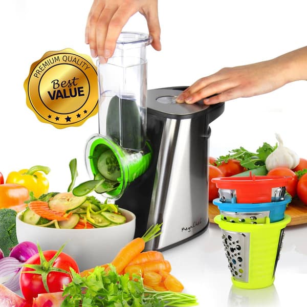 Megachef 4-in-1 Stainless Steel Electric Salad Maker