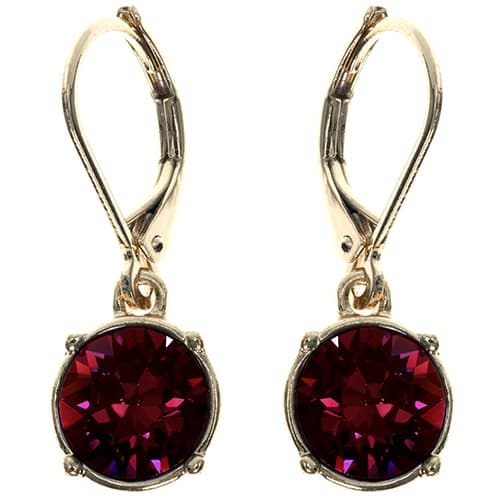 Gloria Vanderbilt Swarovski® Red Gold-Tone Drop Earrings