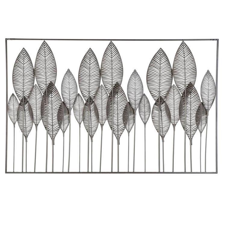 9th & Pike® Large Textured Metal Leaf Wall Art