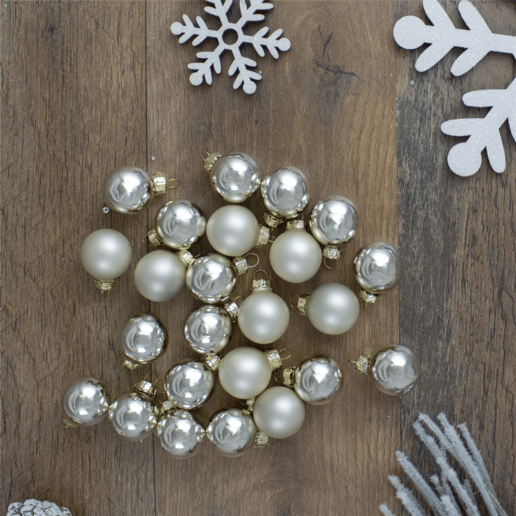 Northlight 24ct. 2-Finish Gold Glass Ball Christmas Ornaments