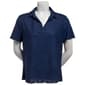 Womens Love Scarlett Short Sleeve Split Neck Ruffle Hem Blouse - image 1