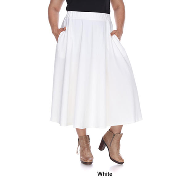Plus Size White Mark Tasmin Flare Midi Skirt