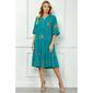 Womens Figueroa & Flower Elbow Sleeve Embroidered Tier Dress - image 1
