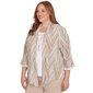 Plus Size Alfred Dunner Urban Legend Chevron Two In One Blouse - image 3