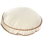 Velvet w/ Contrasting Piping Round Decorative Pillow - image 1