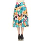Womens White Mark Leaf Print Flared Midi Skirt - image 3