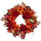 Northlight Seasonal Leaves and Flowers Fall Wreath - image 1