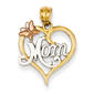 Gold Classics&#40;tm&#41; 14kt. Rhodium Mom Heart Pendant - image 1
