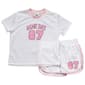 Girls (7-14) Jolie & Joy Mesh 87 Jersey Tee & Dolphin Shorts Set - image 1