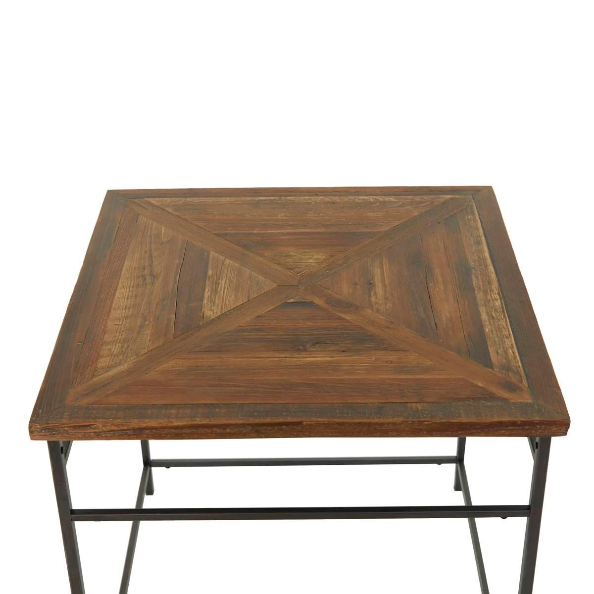 9th & Pike® Brown Wood Rustic Accent Table