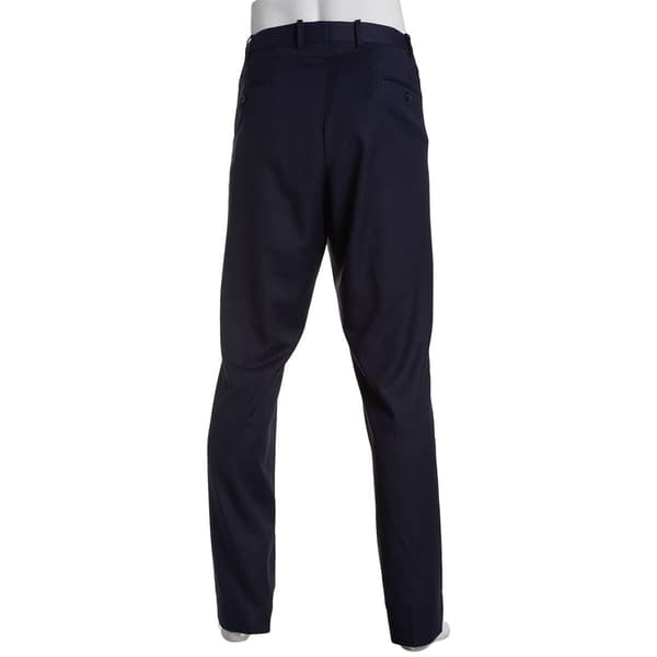 Mens Adolfo Portly Checkered Suit Pants - Navy Blue