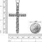 Mens Lynx Antiqued Finish Stainless Steel Cross Pendant - image 4