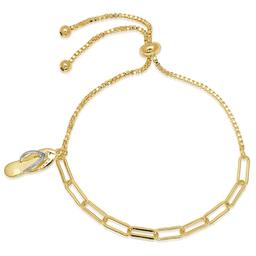 Accents by Gianni Argento Flip-Flop Paperclip Adjustable Bracelet