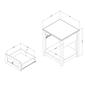 South Shore Balka White and Faux Printed Rattan End Table - image 8