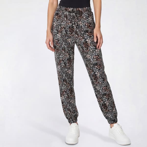 Womens Love Scarlet Snakeskin Drawstring Tie Jogger
