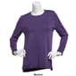 Womens Retrology Crew Neck Button Sleeve Side Slit Sweater - image 9