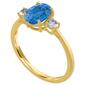 Gemstone Classics&#8482; Oval Blue Topaz 10kt. Yellow Gold Ring - image 2