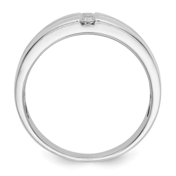 Mens Gentlemens Classics™ 14kt. White Gold Polished &amp; Satin Ring