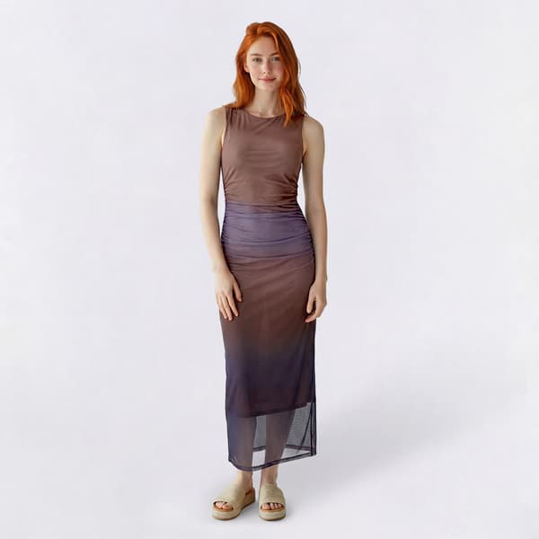 Juniors Madden Girl Sleeveless Ombre Mesh Maxi Dress - image 