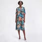 Womens Cocomo Roll Tab Sleeve Floral Gomez Shift Dress - image 2
