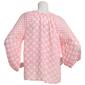 Womens Zac & Rachel Bracelet Sleeve Polka Dot Tie Neck Blouse - image 2