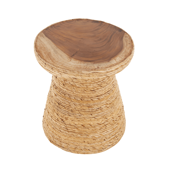 9th & Pike® Traditional Brown Banana Leaf Accent Table