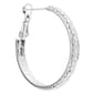 Athra 32mm Silver Plated Crystal Hoop Earrings - image 2