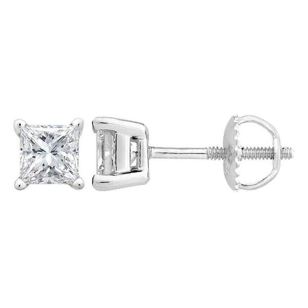 Parikhs 14kt. White Gold Diamond Cut Stud Earrings - image 