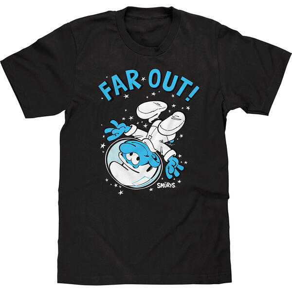Young Mens Smurfs Far Out Graphic Tee - image 