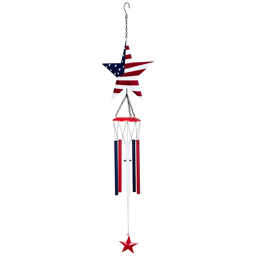 Northlight Stars and Stripes Patriotic Outdoor Garden Windchime