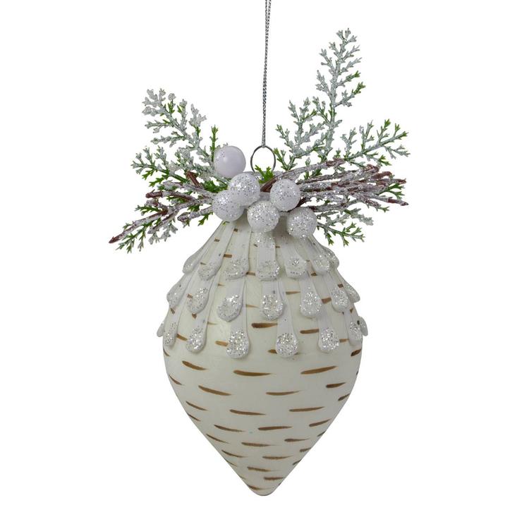 Northlight Seasonal Cedar and Berries Finial Christmas Ornament