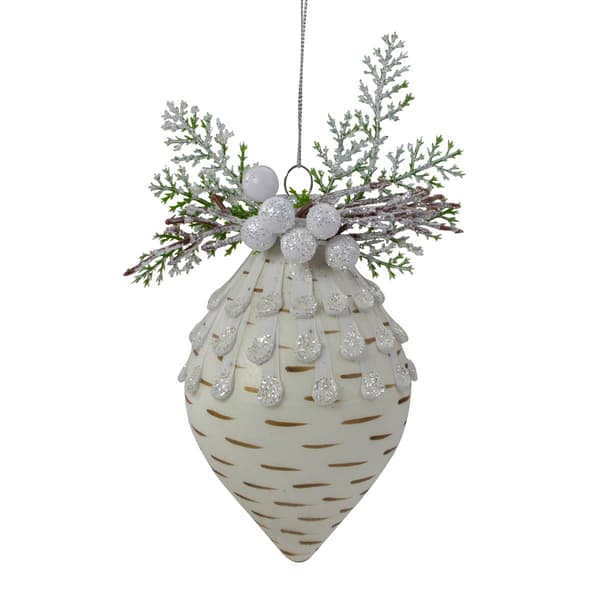 Northlight Seasonal Cedar and Berries Finial Christmas Ornament - image 