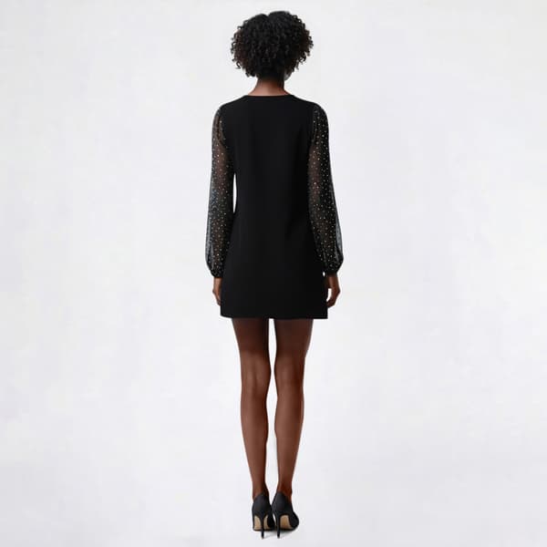 Womens MSK Long Sleeve Nailhead Sleeve Shift Dress