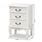 Baxton Studio Gabrielle Traditional French Country 3 Drawer Night - image 9