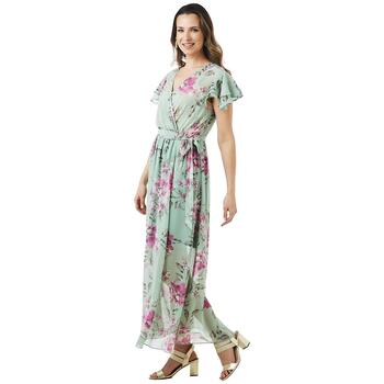 Womens Luxology Flutter Sleeve Floral Chiffon Maxi Dress - Boscov's