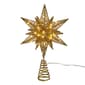 Kurt Adler Pre-Lit Twinkling LED Gold Starburst Tree Topper - image 3