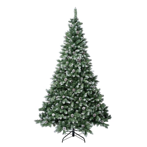 National Tree 6ft Oakley Hills Snow Pine Tree w/ Pinecones