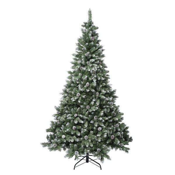 National Tree 6ft Oakley Hills Snow Pine Tree w/ Pinecones - image 