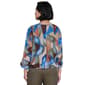 Plus Size Ali Miles 3/4 Sleeve Abstract Geo Button Front Blouse - image 2