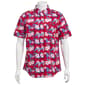 Mens Chaps Cotton Floral Button Down Shirt - Garnet - image 2