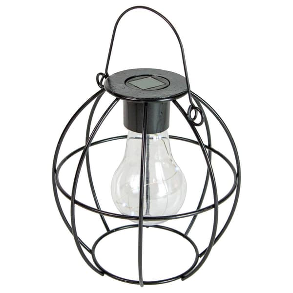 Northlight Seasonal 6in. Geometric Outdoor Solar Lantern - image 