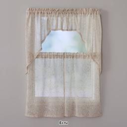 Willow Floral Print Tier Kitchen Curtain - 56x36