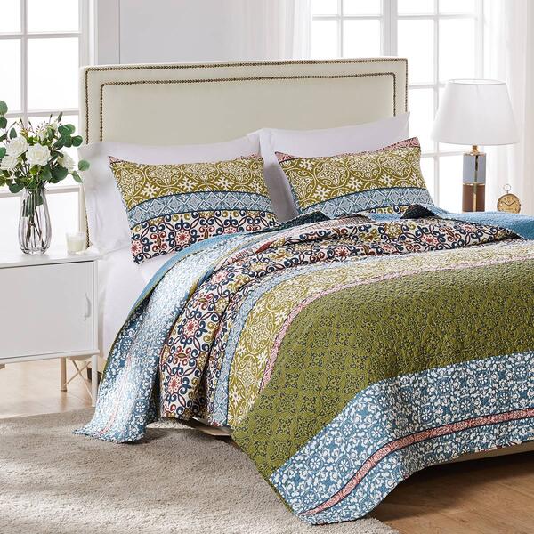 Greenland Home Fashions&#40;tm&#41; Shangri-La Himalayan Quilt Set - image 