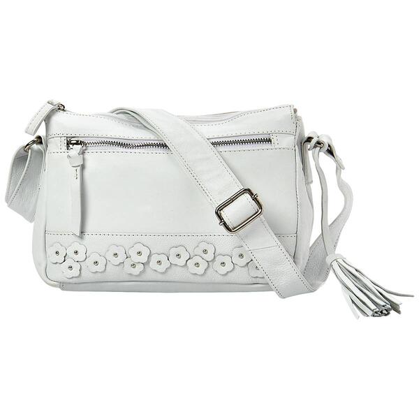 Great American Leatherworks Floral Applique Camera Crossbody - image 