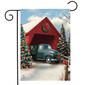 Snow Covered Bridge Garden Flag - image 1