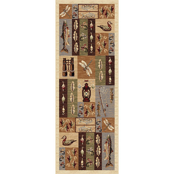 Tayse Nature Fly Fishing Lodge Runner - Beige - image 