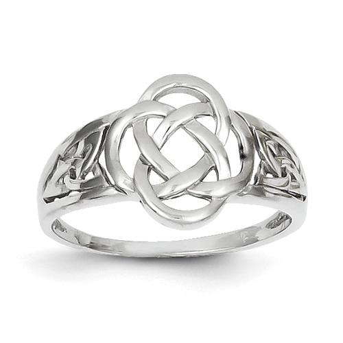Gold Classics(tm) 14kt. White Celtic Knot Ring