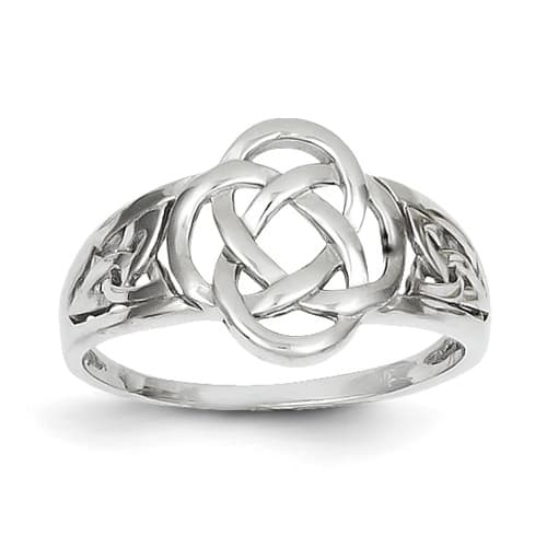 Gold Classics(tm) 14kt. White Celtic Knot Ring - image 