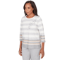 Petite Alfred Dunner Comfort & Joy Star and Stripe Blouse - image 3